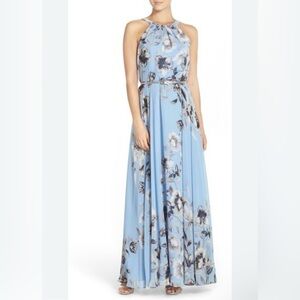 Eliza J Blue Floral Maxi Dress
